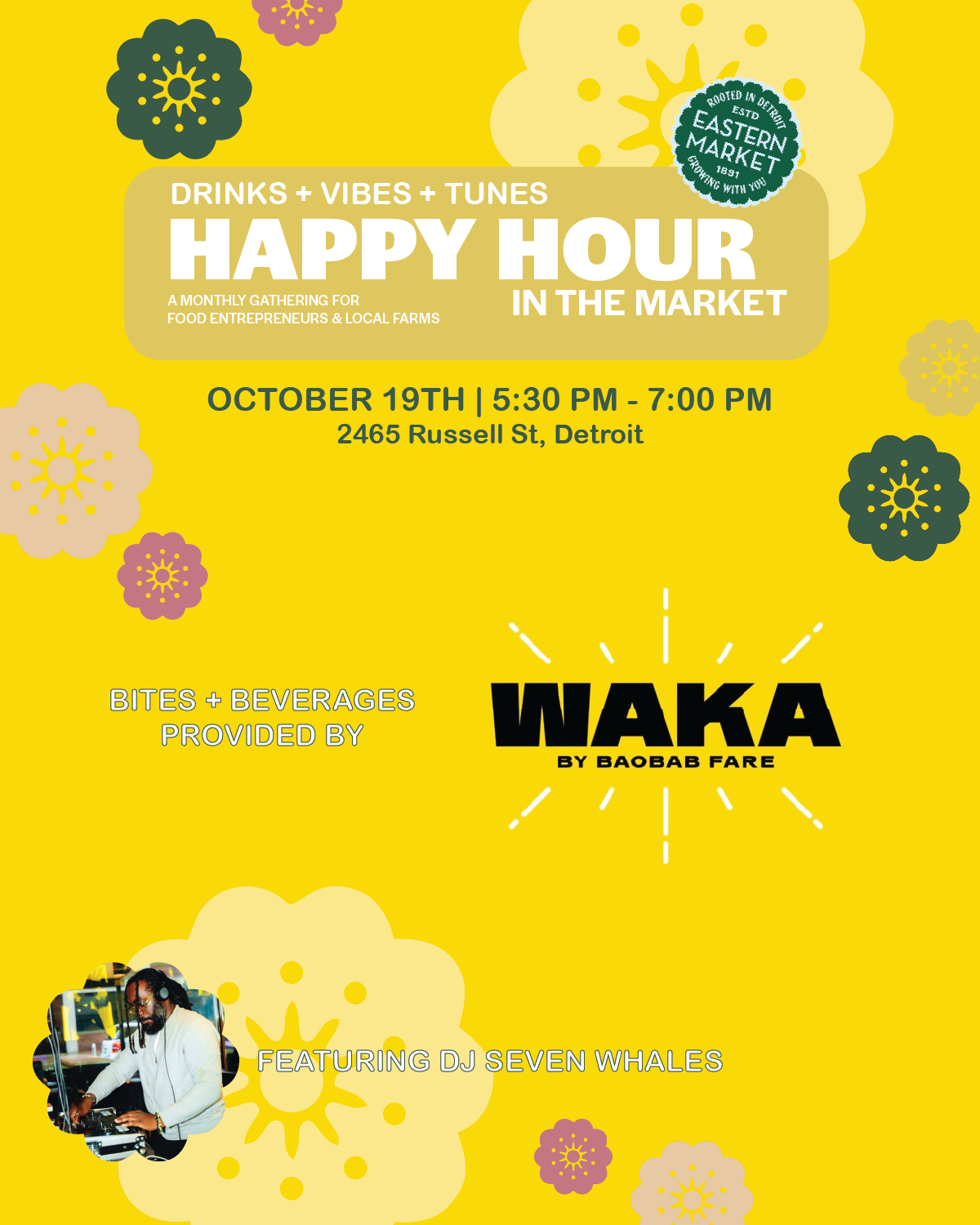 Artwork published for Happy Hour in the Market (October)